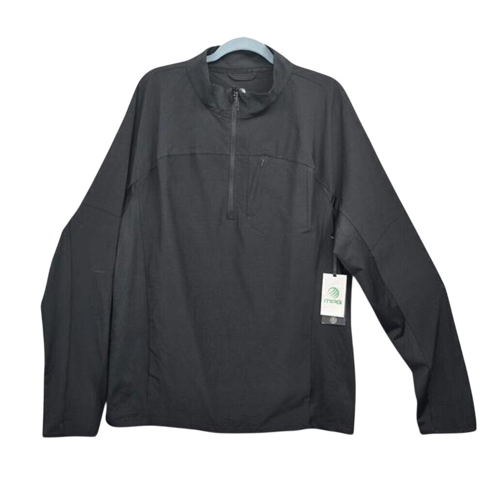 MPG Sport Mens XXL Black Rove Series Quarter Zip Ecomix-S Pullover Jacket NEW